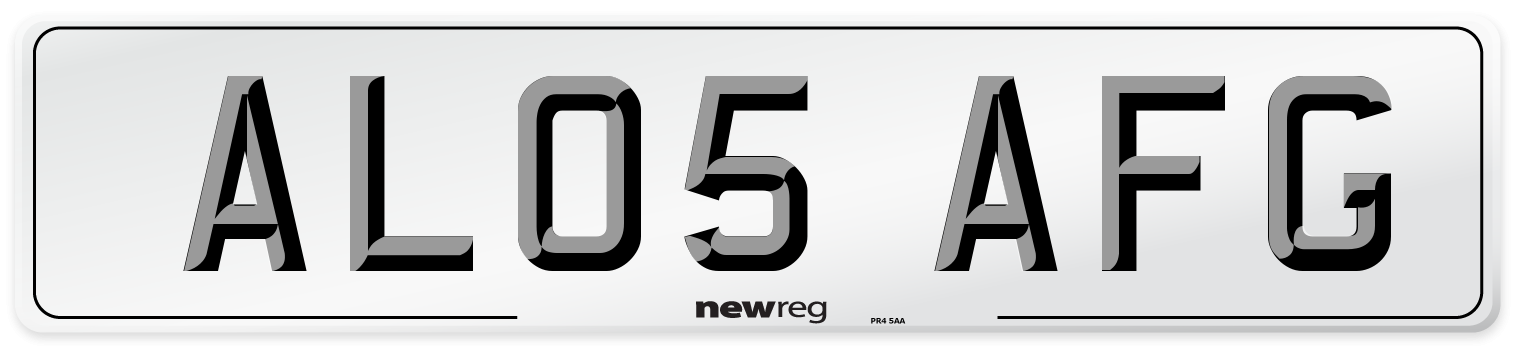 AL05 AFG Number Plate from New Reg